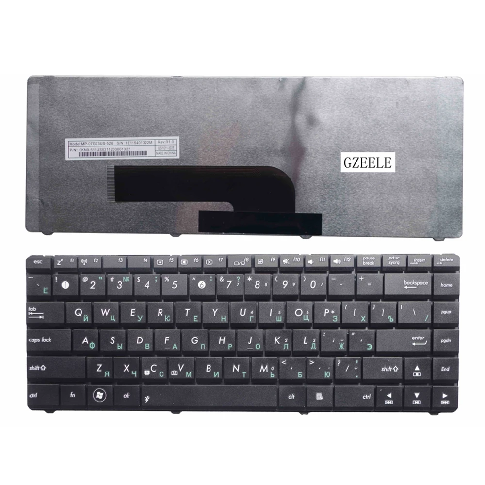 GZEELE RU laptop Keyboard for ASUS K40 K40AC K401 K40IE K40IN K40AB K40AN K40A x8ain X8AC X8AE K40