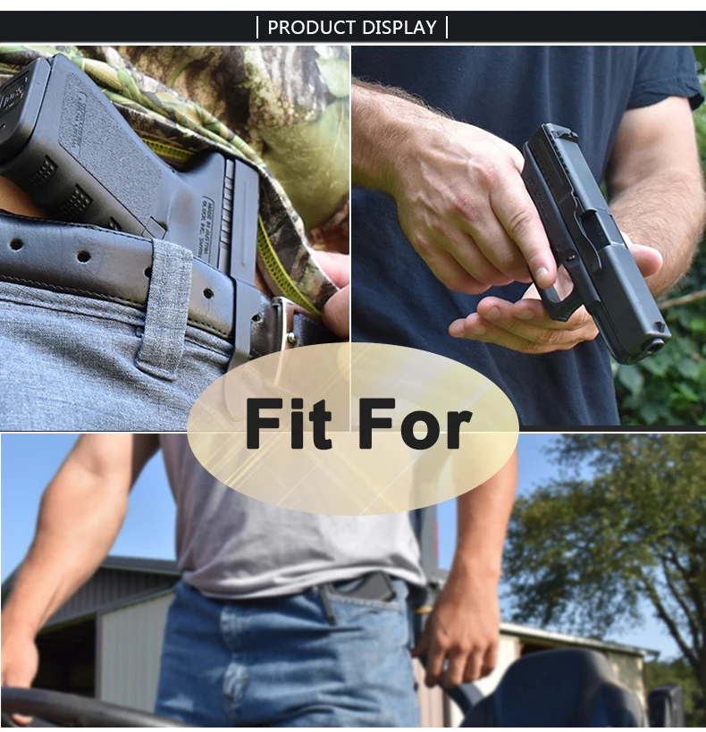 Кобура IWB Gun для правой и левой руки скрытая накладка Glock 17 19 22 23 24 25 26 27 28 30S 31 32 33 34 35
