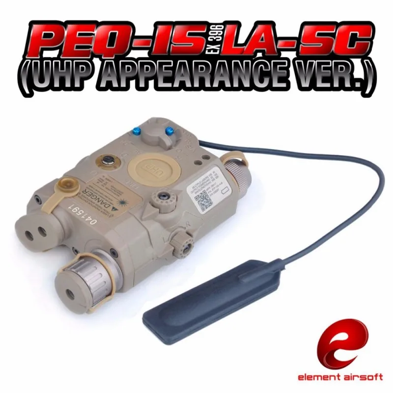 Vermelho com Airsoft Elemento Peg-é Bateria Case Laser Tactical Lanterna Led Versão Aparência Ex396 La-5c Uhp 2 Luzes de armas
