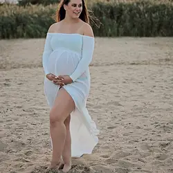 Сексуальные платья с открытыми плечами для беременных женщин, платья для фотосессии, платья для беременных