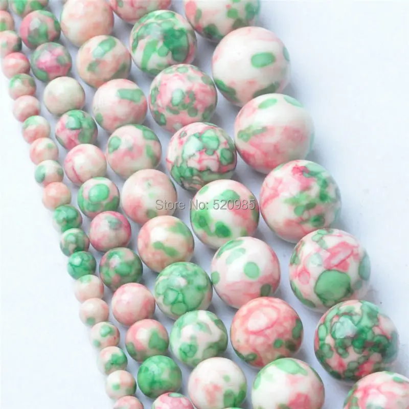Pink Green Rainbow Stones
