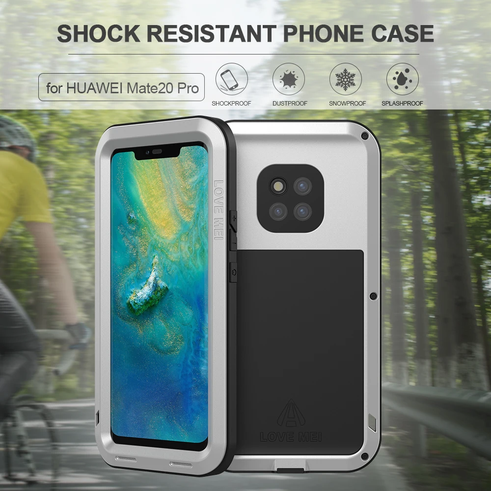 Чехол для телефона Huawei Mate 20 Pro жесткий алюминиевый металлический протектор