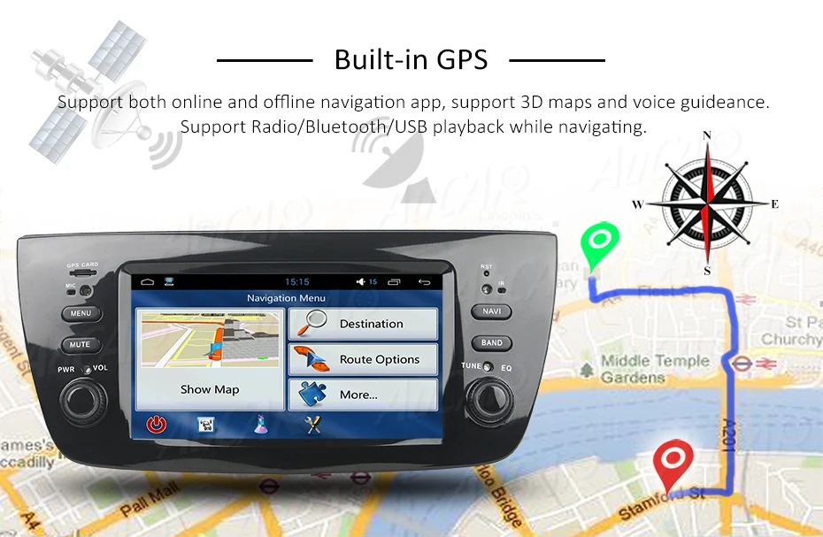 Sale Android 8.0 Car DVD Player for Fiat Doblo 2010 - 2014 Car GPS Multimedia System HD Bluetooth Radio WIFI FM AM RDS 4G AUX 1 Din 14