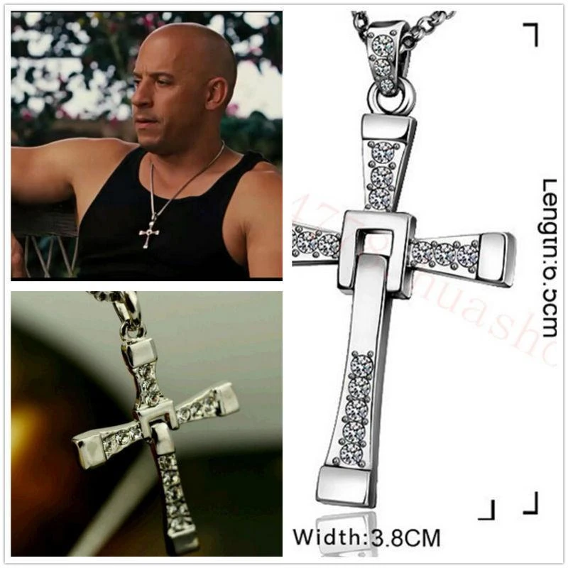 Snelle en furious 6 moive ketting Dominic Toretto kruis verzilverd hanger voor en vrouwen outlet|pendant dragonflynecklace believe - AliExpress