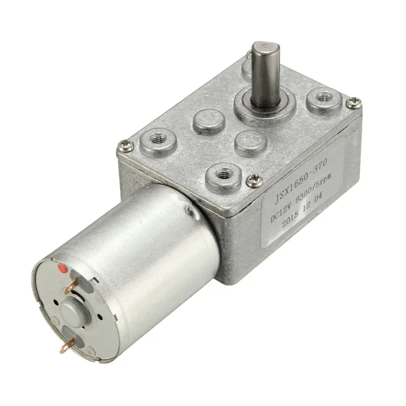 

DC 12V Gear Reduction Motor Worm Reversible High Torque Turbo Geared Motor 2-100RPM Mini Electric Gearbox Reducer