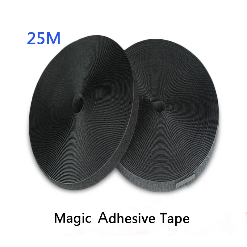 

25M/Roll Magic Self-adhesive Velcro Nylon Convenient Child buckle Velcro Two-sided Hook Strap
