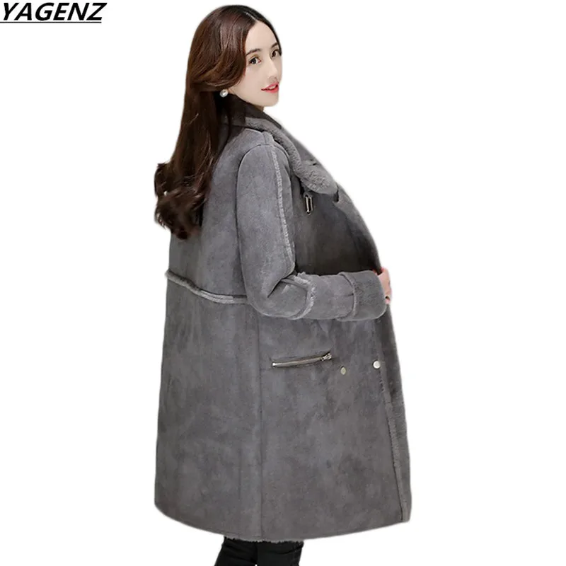 Женская куртка из искусственной замши зимнее пальто новинка 2017 утепленная