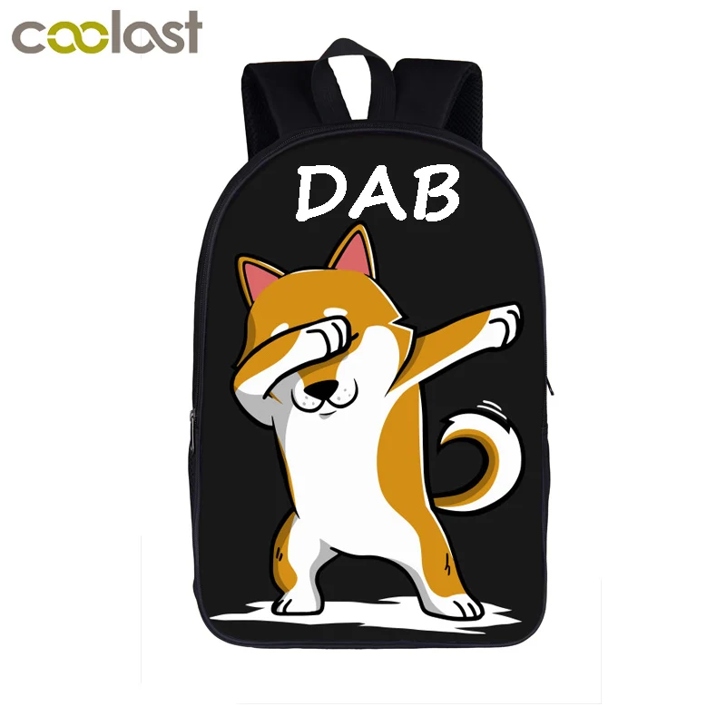 Продажа Dab Puppy Шиба ину немецкая овчарка бык собака рюкзак для подростков женщин мужские сумки для мальчиков девочек Даббинг Школьный рюкзак сумки
