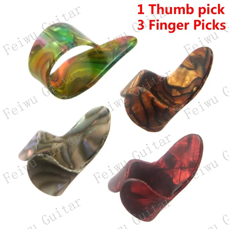 

7 Pcs mixed Celluloid fingernail guitar dials