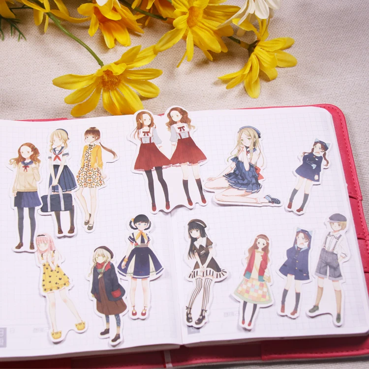 School Girl Sticker Stationery Sticker AliExpress