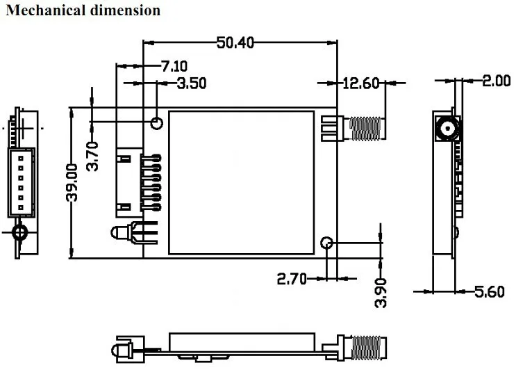 2 шт. 915 мГц UART 27dbm 500 МВт SI4432 SV651 rs485 3 км Беспроводной передатчик