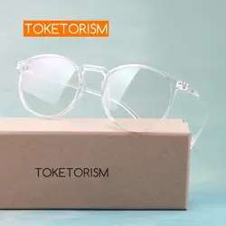 Toketorism овальные винтажные очки оправа сверхлегкие очки оправа прозрачные очки без градуса 9832