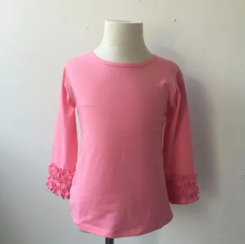 

Multicolor children wear new design cotton ruffle icing shirts t shirt wholesale china boutique newborn shirt Icing Ruffle Shirt