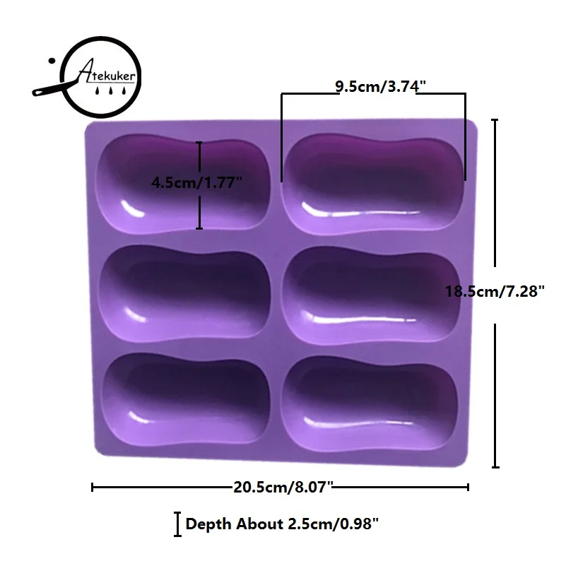 Atekuker силиконовая форма для мыла ручной работы Инструменты для изготовления мыла DIY форма для мыла