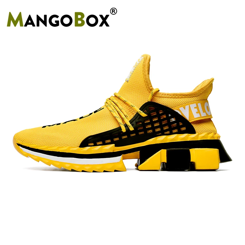 

New Trend Summer Mens Running Shoes Yellow Black Jogging Sneakers Men Popular Athletic Footwear For Man Discount Sports Shoes