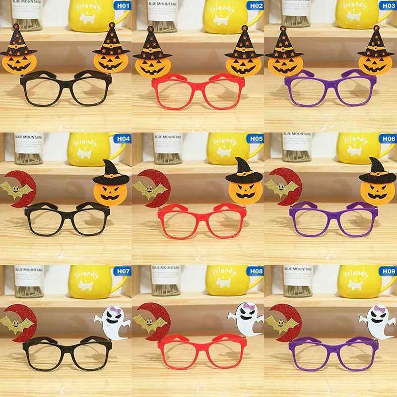 

Funny Props Pumpkin Kids Creative Party Decoration Festival Supplies Glasses Frame Bat Halloween 2019 New 1PC Children