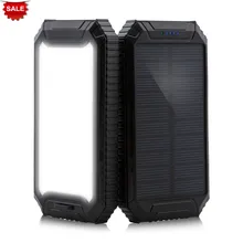 Power Green Slim power Bank двойной USB 10000 мАч Мини 5 в 2A Солнечная Панель зарядное устройство для телефона samsung с фонариком