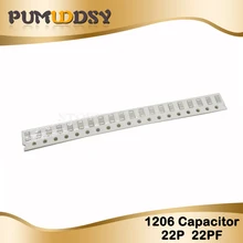 100 шт 22PF NPO ошибка 5% 50V 1206 22P smd конденсатор