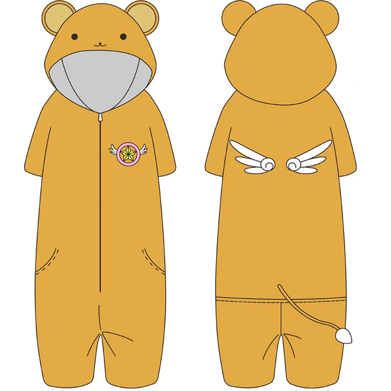 Карнавальные костюмы с героями аниме «Captor KINOMOTO SAKURA CERBERUS»; летние комбинезоны для детей и взрослых; банный халат; пижамы с капюшоном; одежда для сна; Новинка