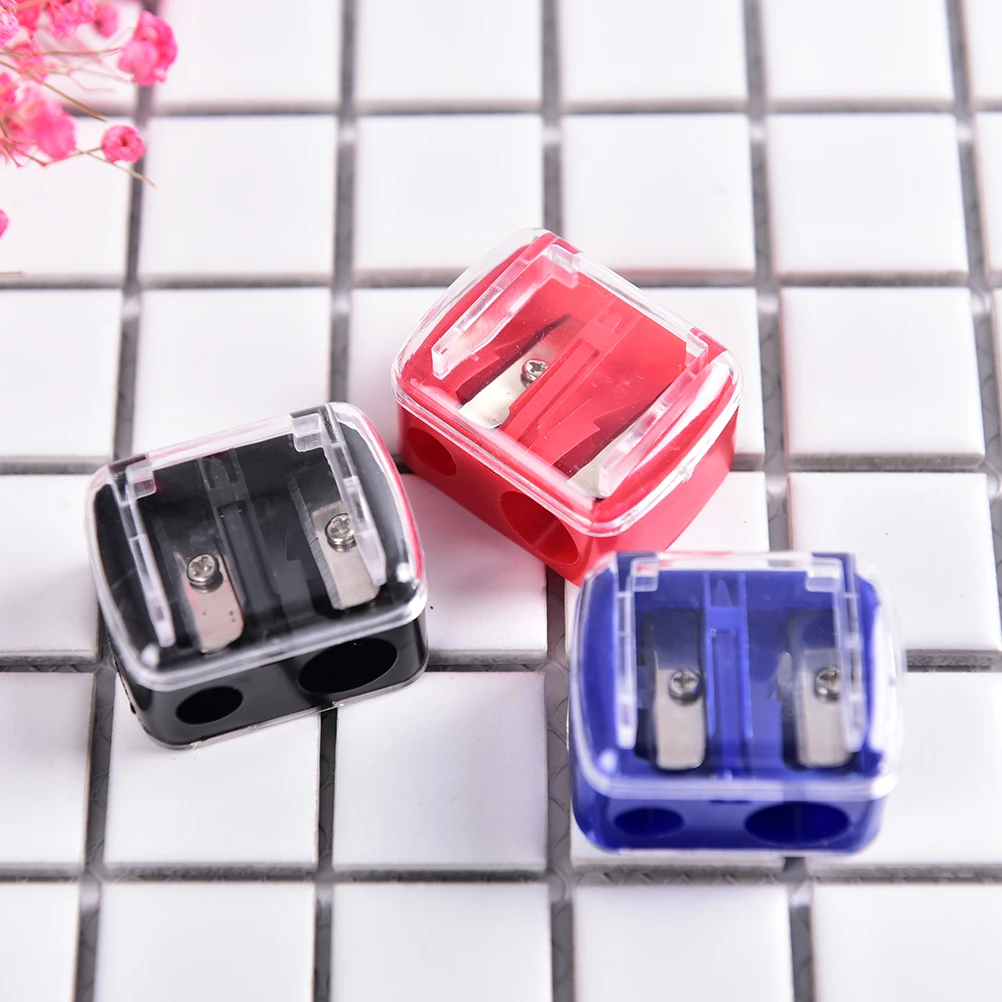 Women Ladies Double Holes Sharpener Pencil Sharpeners For Cosmetic