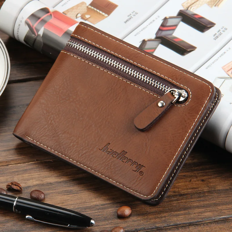 Baellerry 11.11 Vintage Short Wallet Men Zipper Coin Pocket Card Holder Leather Man Wallet Money Bag Purse Male Clutch W117 Baellerry 11.11 Vintage Short Wallet Men Zipper Coin Pocket Card Holder Leather Man Wallet Money Bag Purse Male Clutch W117