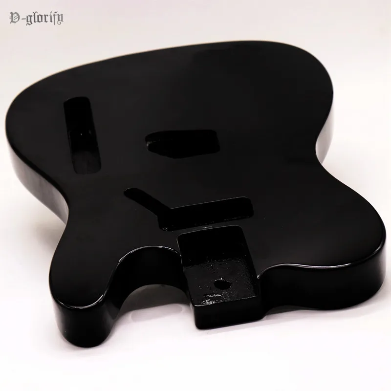 Металлический черный корпус для гитары ольха TL с золотым порошком на верхней части
