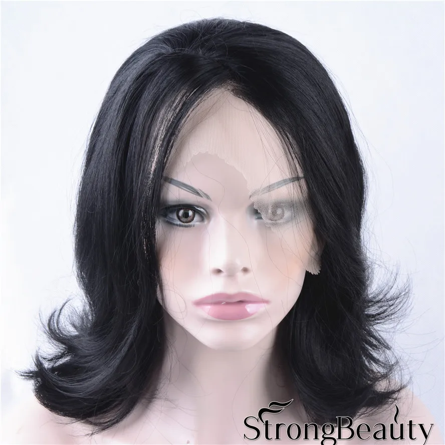 Lace Front Wig Black Formal Hairstyles For Medium Hair Synthesis