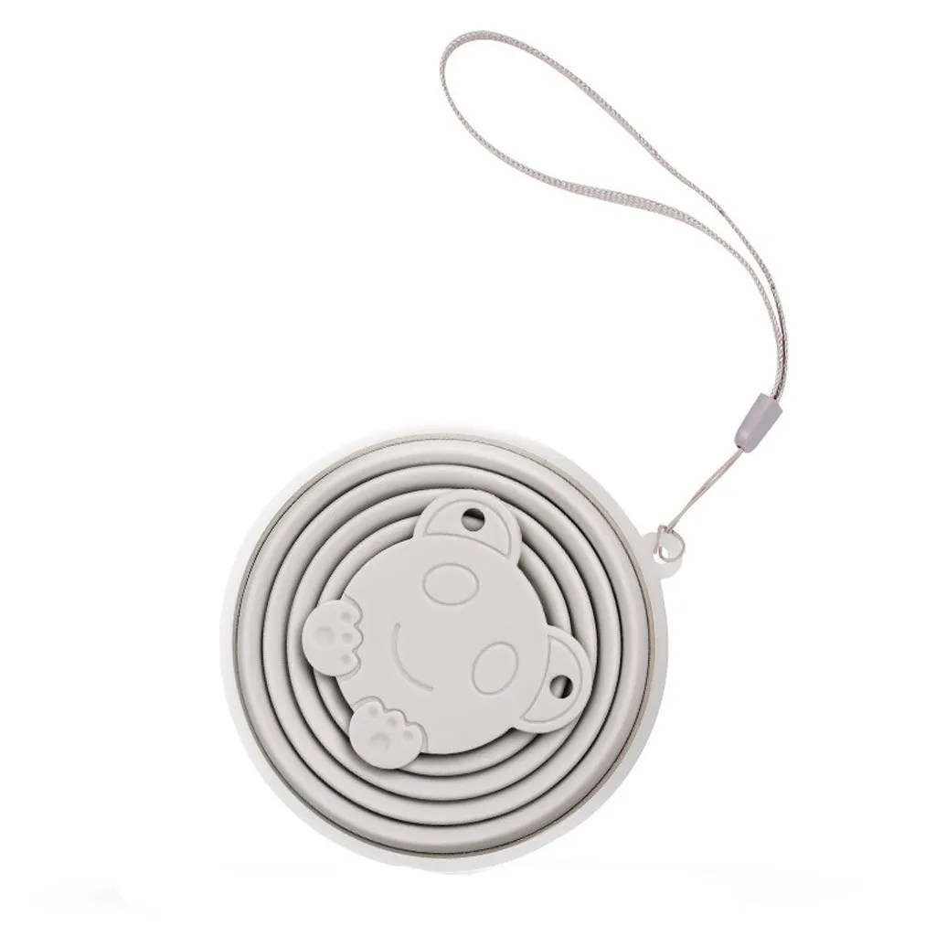 Travel Cup Stainless Steel Silicone Retractable Folding cups Collapsible Coffee Cups Outdoor Gray Sport Water Cup Z30610