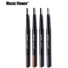 12 шт./лот Music Flower зубная щетка с двумя головками и автоматическая макияж подводка для глаз, без налета, карандаш-подводка для глаз Водонепроницаемый 0,35g 1,2 мл