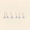 925 Sterling Silver 2mm Clear Crystal nose Stud Nose Piercing Pin body jewelry 20pcs/pack 2