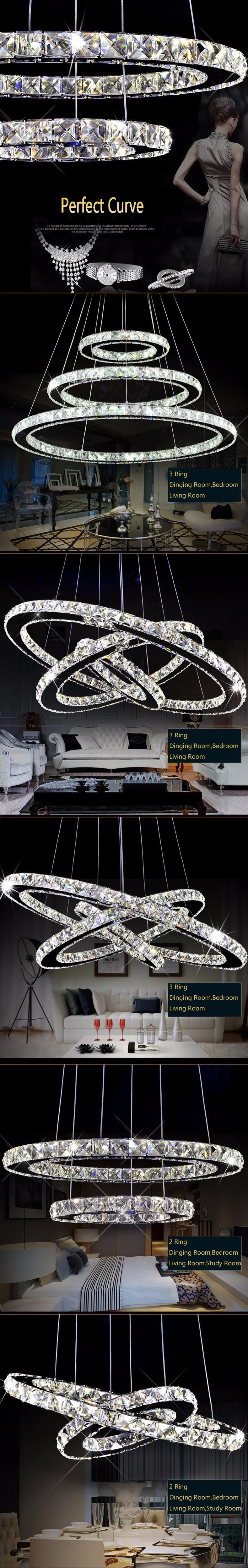 Современные светодиодный хрустальная люстра лампы для Гостиная Cristal люстры освещения Подвесные потолки подвесные светильники