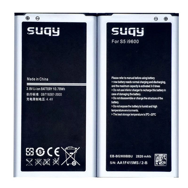 

Rechargeable Phone Battery for Samsung Galaxy S5 G900S G900H i9600 G870 G870A 9008W 9006W S 5 no NFC Battery Models EB-BG900BBC