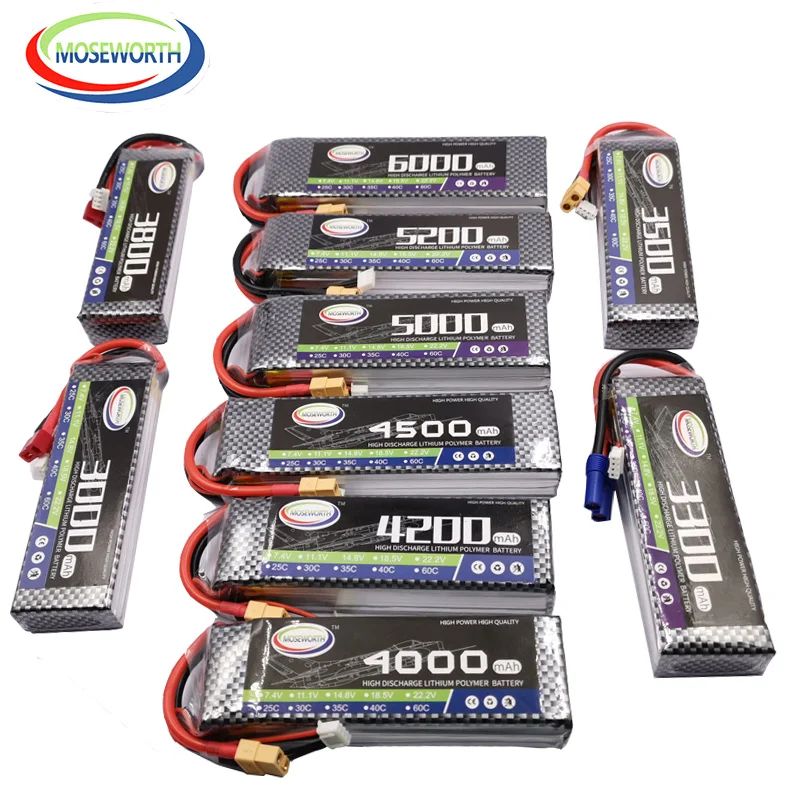 Нано RC игрушки LiPo Батарея 3S 11 1 V 1300 1800 2200 2600 3300 4500 6000 мА/ч 30C 40C 60C радиоуправляемый