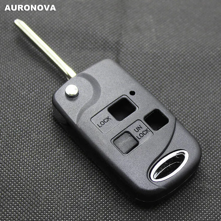AURONOVA новый обновленный откидной Складной Корпус ключа для Toyota Camry 2 4 Prado Land Cruiser 3