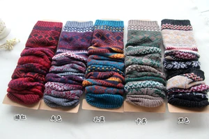 Women's Boho Legwarmers Aztec Knit Leg Warmers For Tall Short Boots Snowflake Patchwork Boot Toppers Winter Fashion