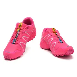 Salomon Скорость Крест 3 CS анти-кроссовки Удобная обувь для бега для женщин кроссовки розовый eur 36-41