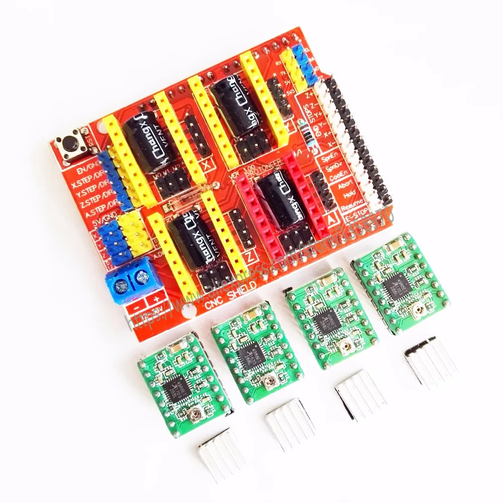 1set CNC shield V3 engraving machine for 3D Printer + 4pcs A4988 stepper motor driver expansion board stepping motor drivers 1set CNC shield V3 engraving machine for 3D Printer + 4pcs A4988 stepper motor driver expansion board stepping motor drivers