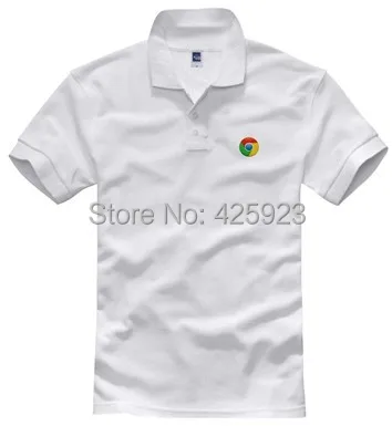 

Summer IT programmers Google Chrome short-sleeved T-shirt Turn-down collar T-shirt