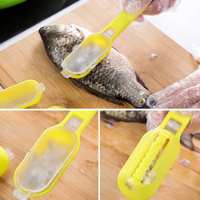 

New Practical Fish Scale Remover Scaler Scraper Cleaner Kitchen Tool Peeler