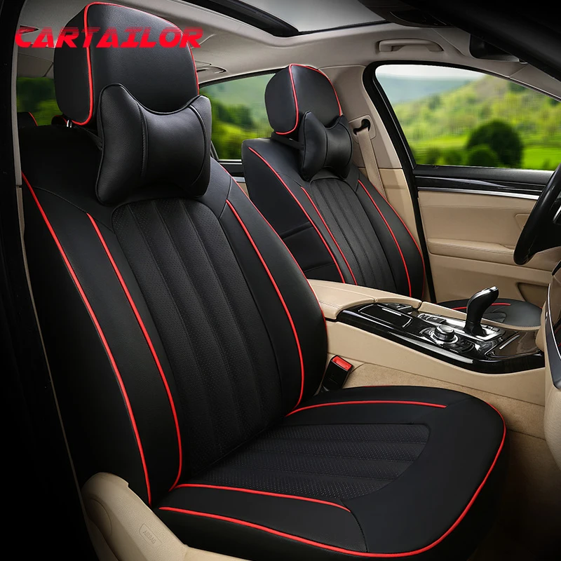 

CARTAILOR Seat Covers Cars Accessories Styling fit for Audi A3 Car Seat Cover Leather & Leatherette Seats Cushion Supports Black