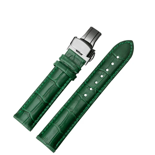 Классический бамбуковый ремешок PEIYI для наручных часов 20 мм 22 мм, сменный Браслет из натуральной кожи для huawei Watch 2/Pro/GT - Цвет ремешка: green A