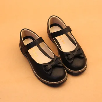 

Girls Leather Shoes Bowtie Fall 2019 New Princess Shoes Students Single Shoes
