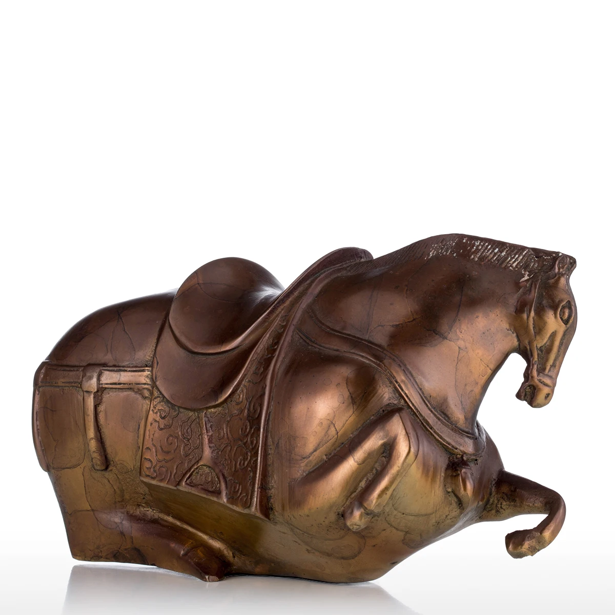 Tooarts Sculpture Fat Horse Bronze Sculpture Exaggerative Design Animal