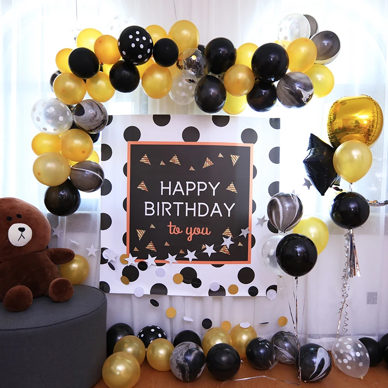 30pcs/lot 10 Inch Pearl Gold Silver Black Latex Balloons Birthday Wedding Party Decor Air Helium Globos Kids Gifts Supplies