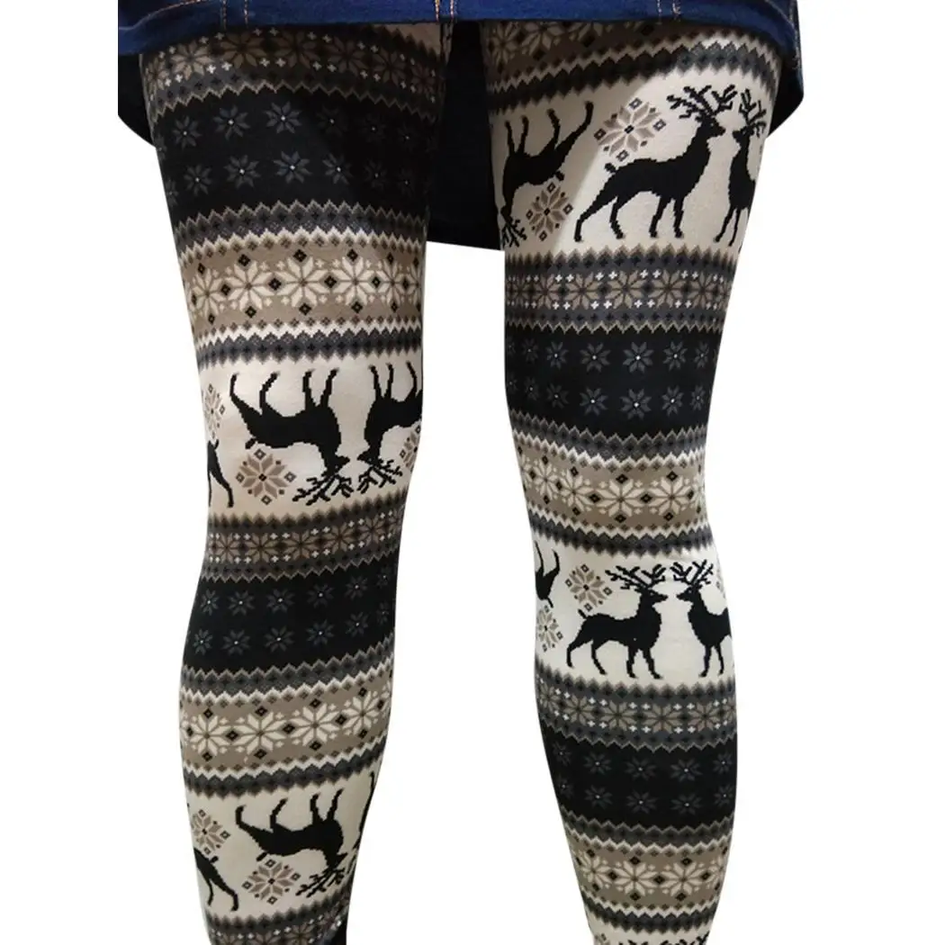 

New Fashion Women Prints Slim Stretch Ankle Length Elastic Waist Casual Pants Trousers Leggings All seasons