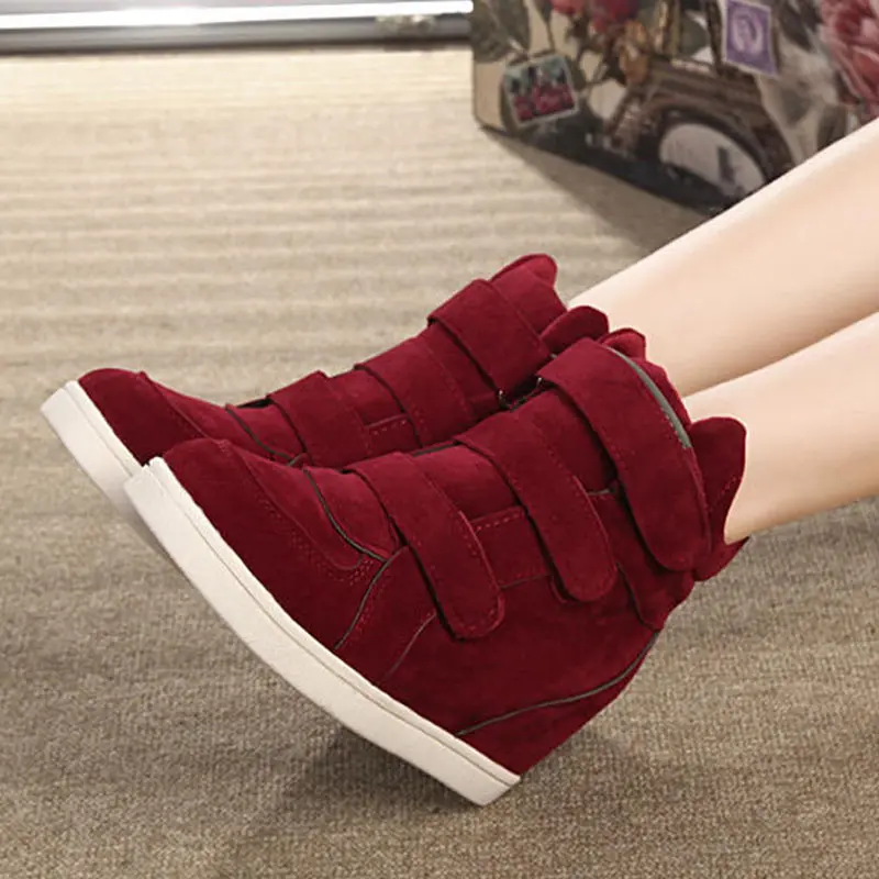 

Fashion Winter Women Wedges Ankle Boots Female Leopard Flock Motorcycle Boots Sneakers Casual Shoes Platform Zapatos De Mujer