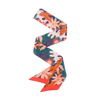 

ELENI&ANNIE 47" Women's Vintage Patterned Fashion Skinny Neck Scarf Neckerchief Hat Ribbon for Lady Girls Women Decoration