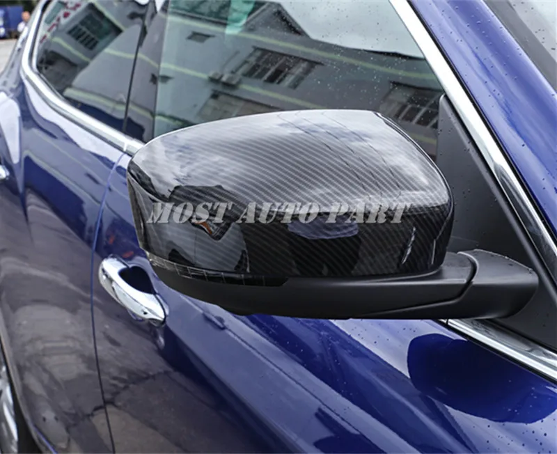 Углеродное волокно стиль зеркало заднего вида Накладка для Maserati Levante 2016-2018