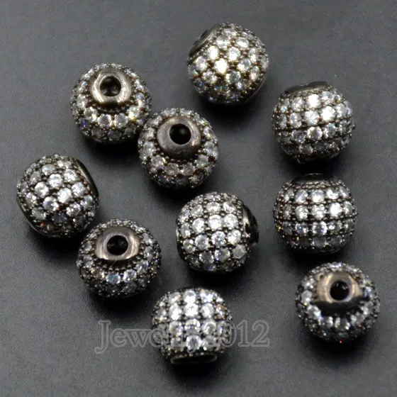 11 Clear Zircon on Gunmetal