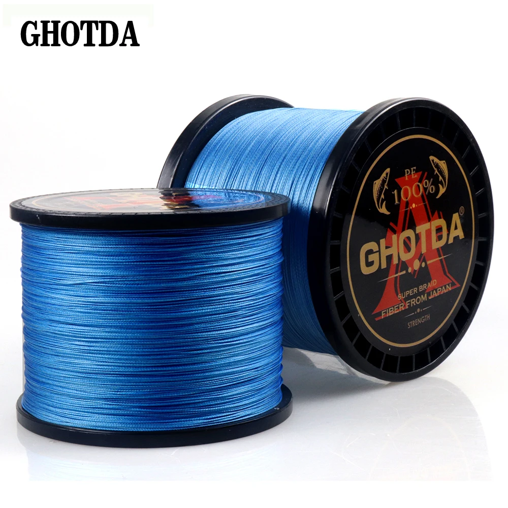 Hilo de pescar trenzado de 8 hebras de PE GHOTDA 1000M 22 31 39 43 52